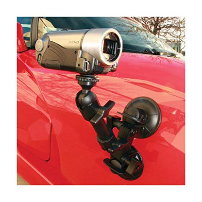 Delkin Devices Fat Gecko Dual Suction Camera Mount - Powerful Suction Cup Camera Mount for Car, Motorcycle, Desk, Window | Secure and Adjustable Action Camera Holder for Video Recording - style: Fat Gecko Double