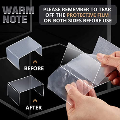 Taiyin 24 Pieces Acrylic Risers for Display Clear Acrylic Stand Shelf Display Risers for Collectibles Tabletop for Jewels Cupcakes Tea Sets Small Toys Arts Crafts and Candy (4 x 3 x 2 Inch)
