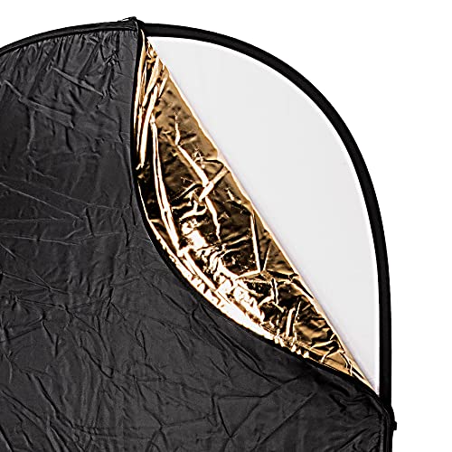 Fotodiox 32in 5-in-1 Collapsible Reflector Panel with Bag for Photography and Video - Black, Gold, Silver, Translucent, and White Panel - size: 32in (80cm)