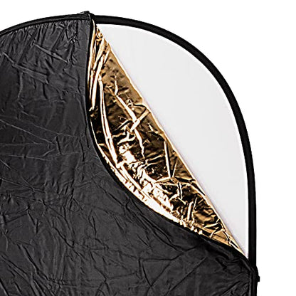 Fotodiox 32in 5-in-1 Collapsible Reflector Panel with Bag for Photography and Video - Black, Gold, Silver, Translucent, and White Panel - size: 32in (80cm)