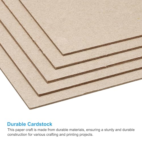 PATIKIL 7x5x0.06" Chipboard Sheets, 20Pcs 60PT Thick Book Board Binders Board Sturdy Bookbinding Supplies for Book Binding Cover, Gray - color: Gray, size: 7x5x0.06"