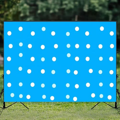 5x7ft Photography Backdrop Blue Polka Dot Gradient Effect Photo Backdrop Photography Background for Photoshoot Portrait Video Party Photo Studio Prop Booth - color: Color9