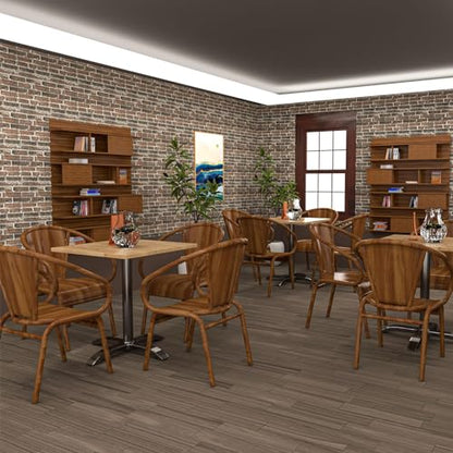 3D Wall Panels Peel and Stick in Red White Stone, 10 PCS XPE Foam Stone 3D Wallpaper, Faux Brick Wall Panels for Bedroom, Stairs, Kitchen - color: Red Brick, size: 10PCS