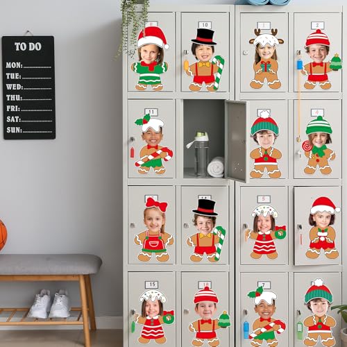 60pcs Christmas Theme Cutouts Gingerbread Man Bulletin Board Decoration Xmas Gingerbread Man Paper Cut-Outs Classroom Decor for Xmas Classroom DIY Craft Photo Wall Door Christmas Winter Party Supplies - style: Gingerbread Man