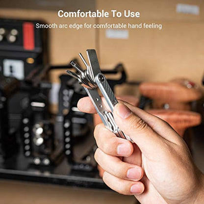 SMALLRIG Folding Tool Set with Screwdrivers and Hex Key Wrenches, Seven Functional Tools Included (Silver) - AAK2213D - color: Silver