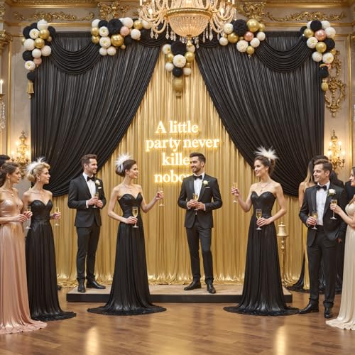 10x10ft Gold Backdrop Curtains Glitter Sequin Photo Backdrop Curtain Fabric Gold Shimmer Drapes Backdrop Bridal Baby Shower Wedding Birthday Party Photography Backdrops Photoshoot 5x10FT, 2 Panels - color: Gold, size: 10 ft X 10 ft(2 Panels 5ft X 10ft)