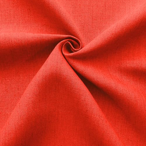 Barcelonetta | Linen Fabric | Natural Linen Cloth | Embroidery, Sewing | Soft, Breathable | 55" Wide | 70% Linen, 30% Rayon | Hemp, Jute, Needlework, Lining (Rust, 2 Yard) - color: Rust, size: 2 Yard