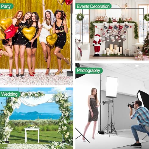 EMART Backdrop Stand with Heavy Duty Water Tank Base 7x10ft Adjustable Metal Photo Backdrop Stand Kit Pipe and Drape Square Background Frame for Birthday Party, Wedding Decorations, Studio Photography - size: 7x10ft