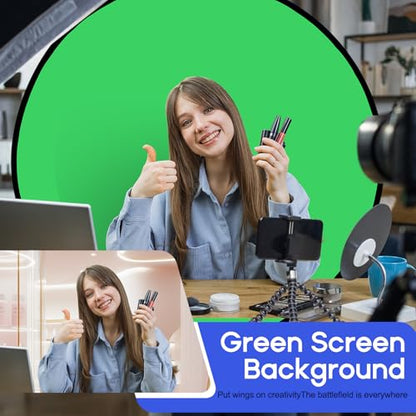 Portable Blue Green Screen Chair, 57 in Greenscreen Backdrop with Stand 2-in-1Double Sided Foldable Green Background, for Video Chats and Meetings, Photography, Photo Zoom, Streaming Games - color: Green/Blue