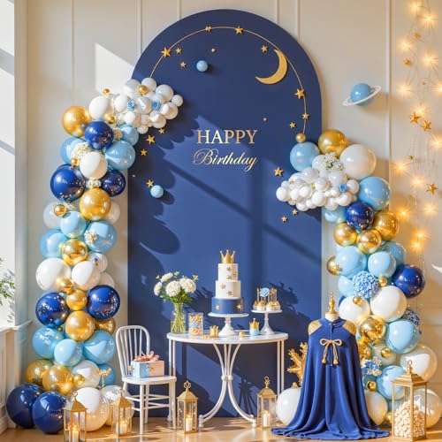 Navy Blue Arch Cover 6ft Spandex Wedding Arch Backdrop Cover for Birthday Party Bridal Shower Balloon Arch Stand Cover Baby Shower Banquet Photo Arch Covers Stretchy Backdrop Background Decorations - color: Navy Blue, size: 6FT