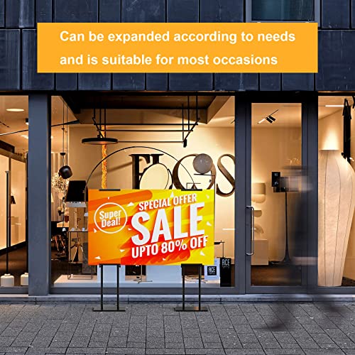 WHAUU 2Pack Sign Holder Display Stand,Heavy Duty Adjustable Pedestal Sign Stand Up to 75 inch,Double-Sided for Board & Foam,Sign Stand with Base,Fit Wedding,Restaurant,Business(Poster not Included) - size: 75 inch-2PACK