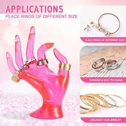 Jewelry Display Holder Bracelet Ring Watch Stand Support Holder Stand (Pink) - color: Pink