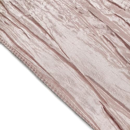 YOUR CHAIR COVERS - 90 x 132 inch Rectangular Crinkle Taffeta Tablecloth - Blush, Rectangle Table Linens for 6 ft Rectangular Tables, Wedding Crushed Table Cloth - color: Blush, size: 132" x 90" (Rectangular)