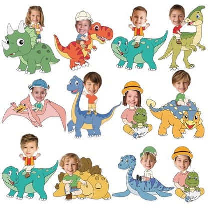 60pcs Dinosaur Theme DIY Cutouts Dinosaur Bulletin Board Decoration Set Cute Dino Jungle Paper Cut-Outs Classroom Decor for Boy Girl Classroom DIY Photo Craft Kindergarten School Wall Door Supplies - style: Dinosaur