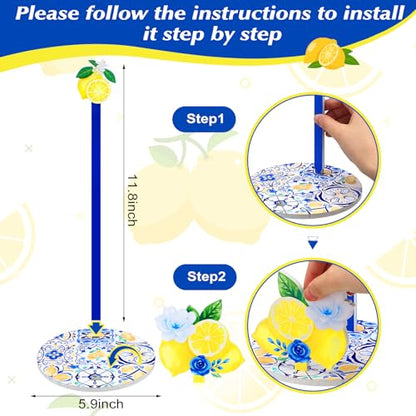 Namalu Capri Lemon Paper Towel Holder Capri Lemon Kitchen Decor Kitchen Fun Paper Towel Holder Dispenser for Bedroom Toilet Countertop Decor - style: Capri Lemon