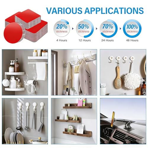 Double Sided Tape, 40PCS Heavy Duty Mounting Foam Tape, 2in Square Multi-Purpose Power Adhesive Pad, Strong Sticky Pads for Crafts, Photos, Posters, Home & Office Use