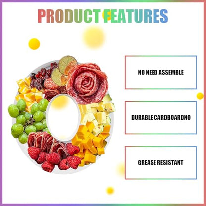 Charcuterie Cardboard Number Fillable Shaped Treat Decorative Box Anniversary Birthday Table Centerpiece (0 Style, 9inch) - size: 9inch, style: 0 Style