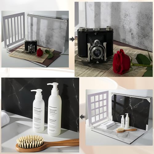 Photo Backdrop for Product Photography: Matte Paper Background Kit 16.5x11.7in 11-Pack with 22 Patterns for Food Jewelry Makeup & Small Products - Product Photographers & Content Creators Essential