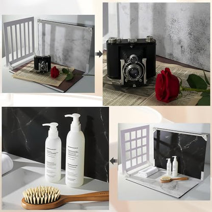 Photo Backdrop for Product Photography: Matte Paper Background Kit 16.5x11.7in 11-Pack with 22 Patterns for Food Jewelry Makeup & Small Products - Product Photographers & Content Creators Essential