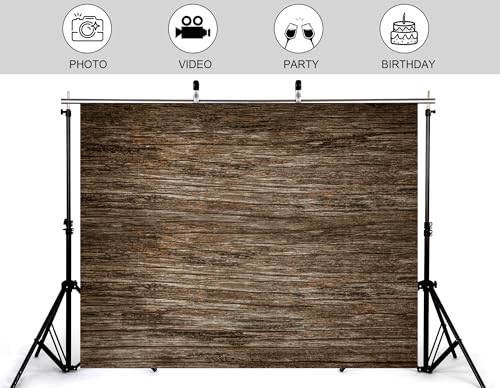7x5ft Wood Panel Plank Backdrop Cracked Aged Surface Photography Background for Party Room Wall Wedding Birthday Event Decorations Tapestry Photo Booth Props - size: 7x5ft