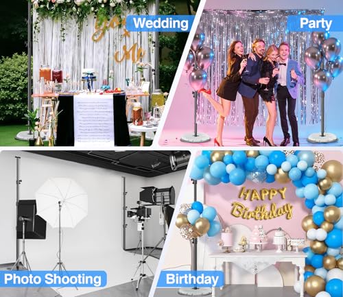 EMART Backdrop Stand Heavy Duty 10×10ft Adjustable Pipe and Drape Photo Booth Kit with Clamps, Water Bags, Anti-Slip Pads, Carry Bag for Photography, Wedding, Party Decorations