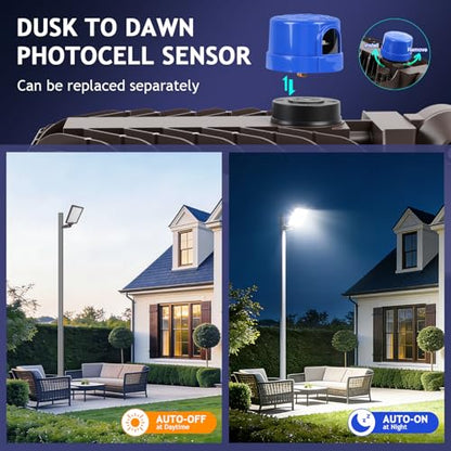 240W LED Parking Lot Light Slip Fitter Mount 36000LM Dusk to Dawn 5000K Parking Lot Lights Outdoor Area Security Commercial IP65 Waterproof 100-277V for Street Driveways Parking Lot - size: 240w Pole Mount