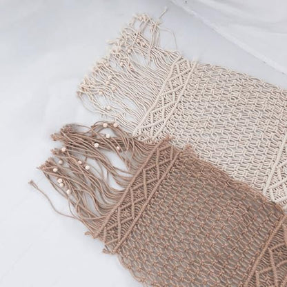 Newborn Photography Props Baby Photoshoots Photo Posing Macrame Blankets Rug Backdrop (Brown 01) - color: Brown 01