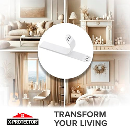 X-Protector Picture Hanging Strips - 16 Pairs Damage Free Picture Hangers - Self Adhesive Hangers Without Nails - Heavy Duty Wall Hanging Strips - Wall Sticky for Hanging Up to 25 LBS (Size XL) - size: XL