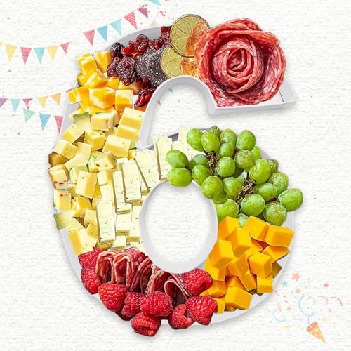 Charcuterie Cardboard Number Fillable Shaped Treat Decorative Box Anniversary Birthday Table Centerpiece (6&9 Style, 9inch) - size: 9inch, style: 6&9 Style