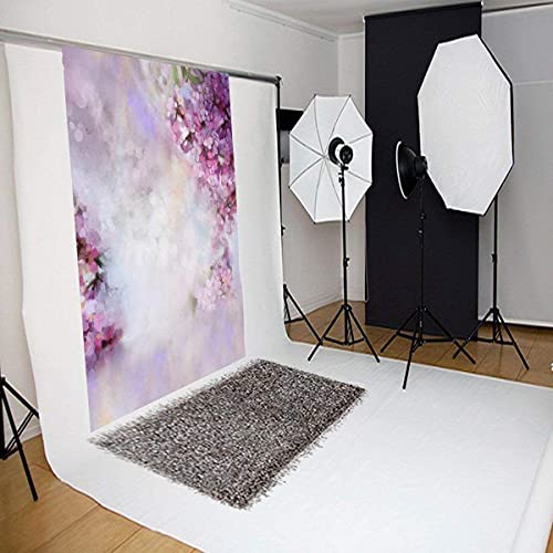 Laeacco 3x5ft Newborn Baby Portrait Theme Backdrops for Photography Dreamy Flowers Baby Photo Backdrop 1x1.5m Newborn Photography Backdrop Sweet Girl Birthday Baby Shower Pregnant Photoshoot - size: 3x5ft