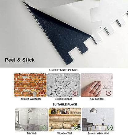 10-Sheet Peel and Stick Backsplash Tile, PVC Mixed Metal Stick on Backsplash Tiles for Kitchen (White Marble + Gold-2, 10) - color: White Marble + Gold-2, size: 10