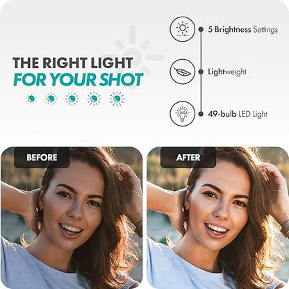 Movo iVlog1 Vlogging Kit - iPhone Lightning Compatible YouTube Starter Kit - Shotgun Microphone, Mini Tripod, LED Light, Wide-Angle Lens, Lightning Adapter - size: Lightning
