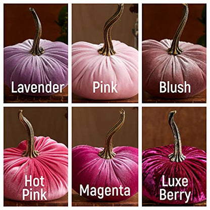 Create Your Own Set of 4 Small Velvet Pumpkins, Handmade Home Decor, Holiday Mantle, Fall Halloween Thanksgiving Centerpiece, Wedding (Create Set 4 Small) - color: Create Set 4 Small