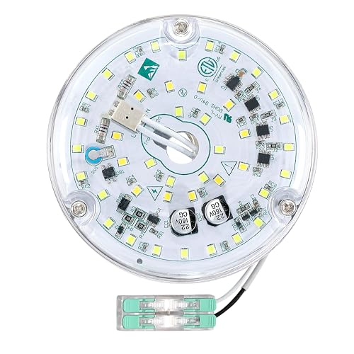 4 Inch Ceiling Fan LED Light Replacement, 18W 3000K 2100LM Ceiling Fan Light Kit, Round LED Engine Retrofit Kit, 120V, CRI90, Dimmable (Warm White) - color: Warm White 3000K