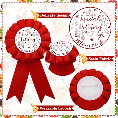 Special Delivery Pizza Mom to Be Sash Baby Shower Dad to Be for Baby Shower Party Gender Reveals Party Favors Decorations for Boys and Girls Pregnancy Props Keepsake Gifts - style: Special Delivery Pizza Baby Shower