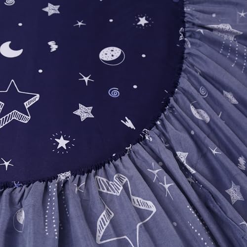 MAG 3pcs Purple Star Twin Bed Sheet,Space Microfiber Bedding Sheet Set,Galaxy Bed Sheets,Space Bedding Set with1 Fitted Sheet and 2 Pillowcases,14 Inches Deep (Purple and White,Twin) - color: Star, size: Twin