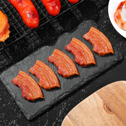 Vaguelly 5pcs Realistic Food Props Meat Model Simulation Bacon Toy Lifelike Decoration
