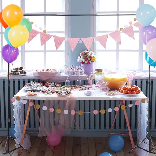 AW 9.5x10 Ft Photo Backdrop Stand Telescopic Crossbar Support System with 1x Carry Bag 12x Muslin Clips 8X Clamps for Photo Video Photography Studio Party Classroom Stage for Puppets - size: 10'x9.5'