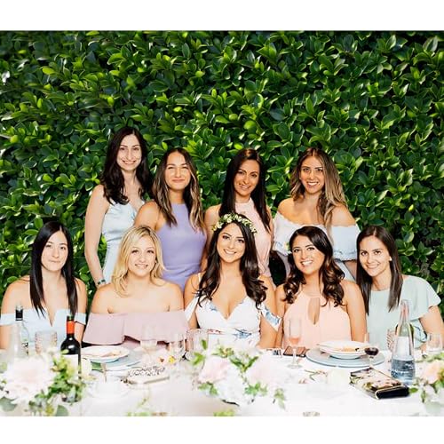 Green Leaves Backdrop 8x6FT – Large Nature Greenery Backdrop Wall for Wedding, Birthday, Baby Shower, Jungle Party – Green Leaf Photography Background with 32.8ft Ribbon & 4 Brass Grommets - color: Green Leaves Backdrop, size: 8x6FT