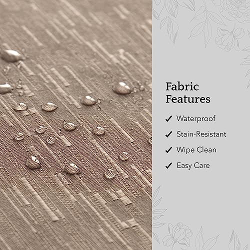 Elrene Home Fashions Continental Solid Texture Water, Stain & Wrinkle Resistant Tablecloth, 70" Round, Taupe - color: Taupe, size: 70" (Round)