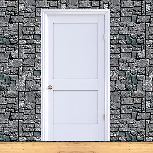 Beistle Stone Wall Backdrop 3-Count – Extra Large 4' x 30' Plastic Medieval Wall Decorations for Halloween Parties, Castle-Themed Events, Haunted Houses, Fantasy Photo Backgrounds - style: Stone Wall - 3 Piece