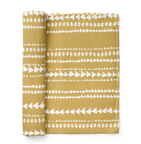 Mini Wander Swaddles for Newborns Muslin Swaddle Blankets - Breathable Soft Gender Neutral Receiving Blanket Baby Essentials | 47 x 47 Cotton - (Terrain (Citrus) - color: Terrain (Citrus)