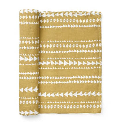 Mini Wander Swaddles for Newborns Muslin Swaddle Blankets - Breathable Soft Gender Neutral Receiving Blanket Baby Essentials | 47 x 47 Cotton - (Terrain (Citrus) - color: Terrain (Citrus)