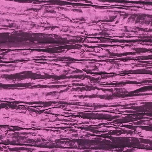 YOUR CHAIR COVERS - 90 x 132 inch Rectangular Crinkle Taffeta Tablecloth - Purple, Rectangle Table Linens for 6 ft Rectangular Tables, Wedding Crushed Table Cloth - color: Purple, size: 132" x 90" (Rectangular)