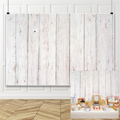 AOFOTO 5x3ft Vintage Wooden Plank Photography Background Old Wood Fence Backdrop Retro Hardwood Board Wood Floor Weathered Panel Kid Baby Newborn Artistic Portrait Photo Studio Props Vinyl Wallpaper - size: 5x3ft
