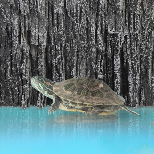 FOMIYES Reptile Tank Background 3D Stalactite Decorative Panel 17.7X11.8X1.6 Inch Pu Foam Aquarium Backdrop for Fish Turtle Habitat Vertical Rock Design