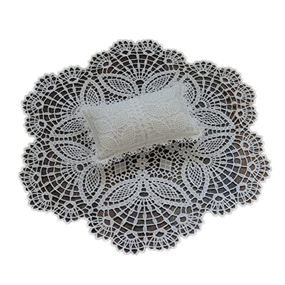 Coberllus Newborn Photography Props Posing Pillow & Hollow Out Lace Round Rug Backdrop Blanket Baby Photo Prop Photo Shoot