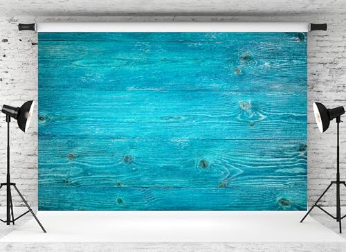 15x10ft Teal Wooden Plank Backdrop for Photography Vintage Painted Texture Rustic Wood Wall Background Wedding Birthday Baby Shower Party Decor Kids Adults Portrait Photo Props Wallpapers - size: 15x10FT