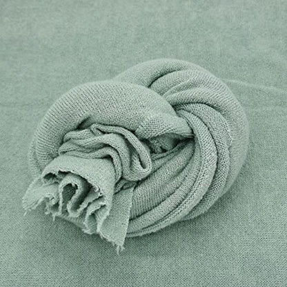 Zeroest Newborn Photography Wrap - Newborn Photoshoot Props - Boys & Girls Posing Stretch Knit Blanket (Light Green, Small) - color: Light Green
