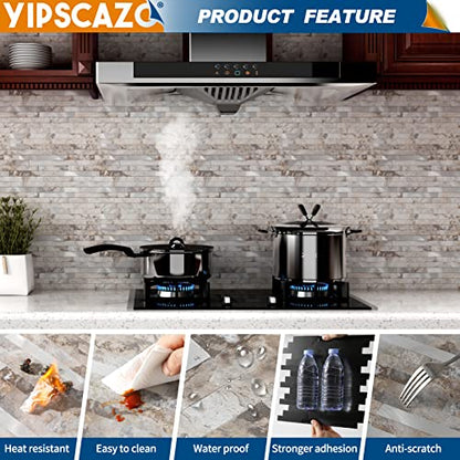 10 - Sheet Peel and Stick Backsplash Wall Tile, PVC Kitchen Backsplash, Stick on Tiles for Backsplash Kitchen (12'' X 12'', Perisa with Metal) - color: Perisa with Metal